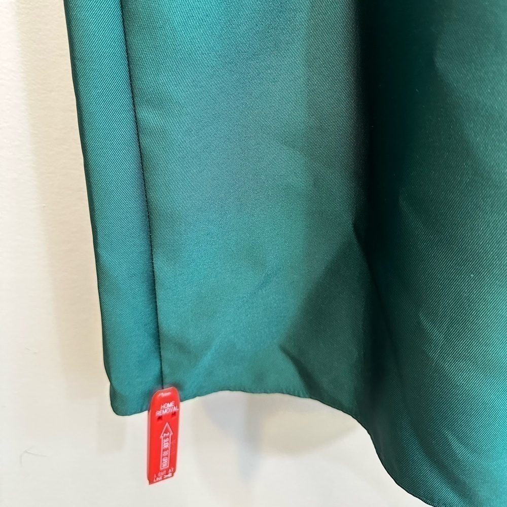NWT ALFRED SUNG  D777 V-Neck Faux Wrap Cocktail Dress Hunter Green Size 18 - Picture 9 of 16